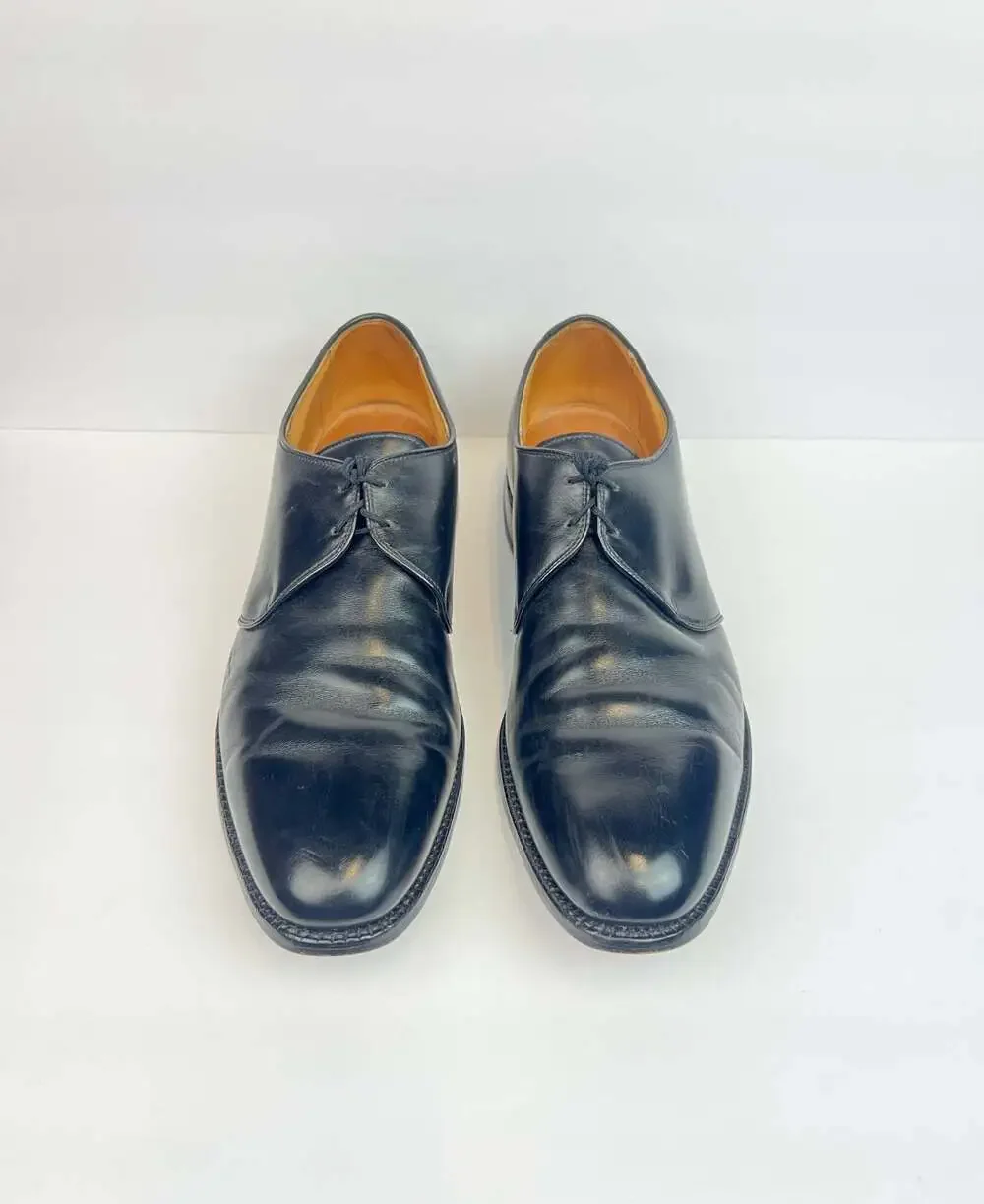 Vintage Allen Edmonds Durand Mens 15 B Black Leather Oxford Lace Up Dress Shoes